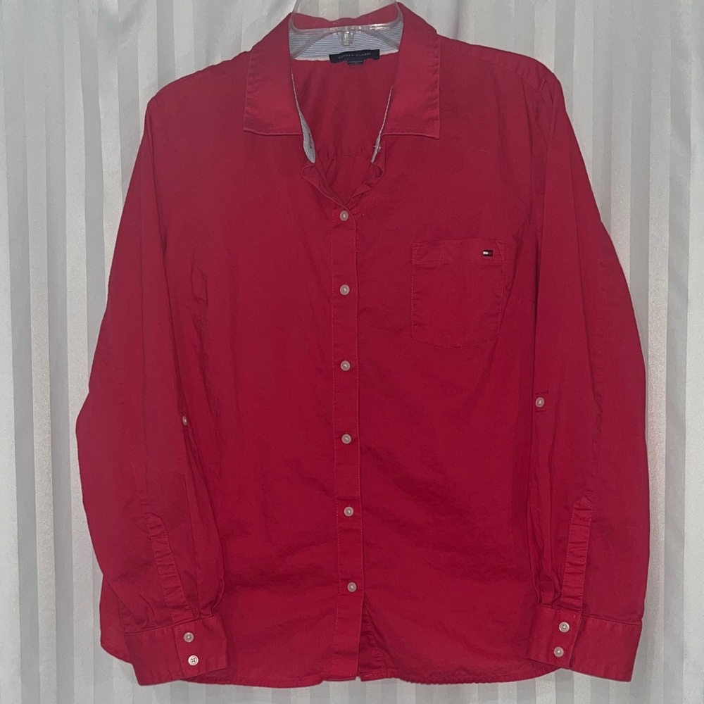 Tommy Hilfiger Women’s Vibrant Pink Casual Shirt